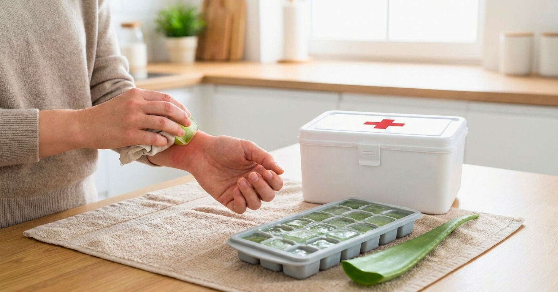 Domácí lékárnička 10 způsobů využití mraženého Aloe vera